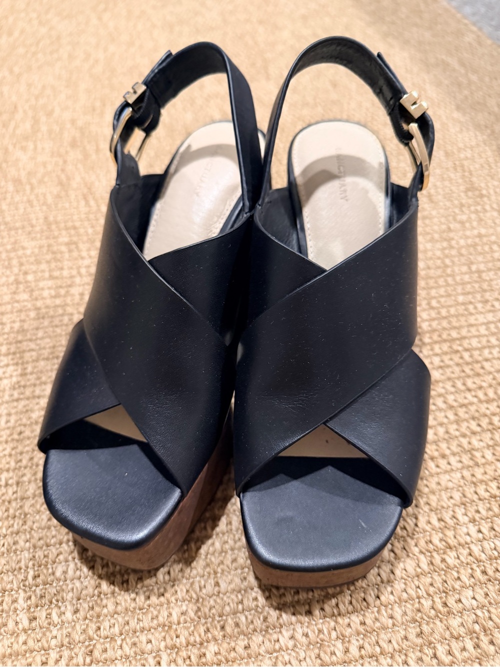 Black Women's Crisscross Platform Sandal - Sanctuary